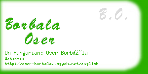 borbala oser business card